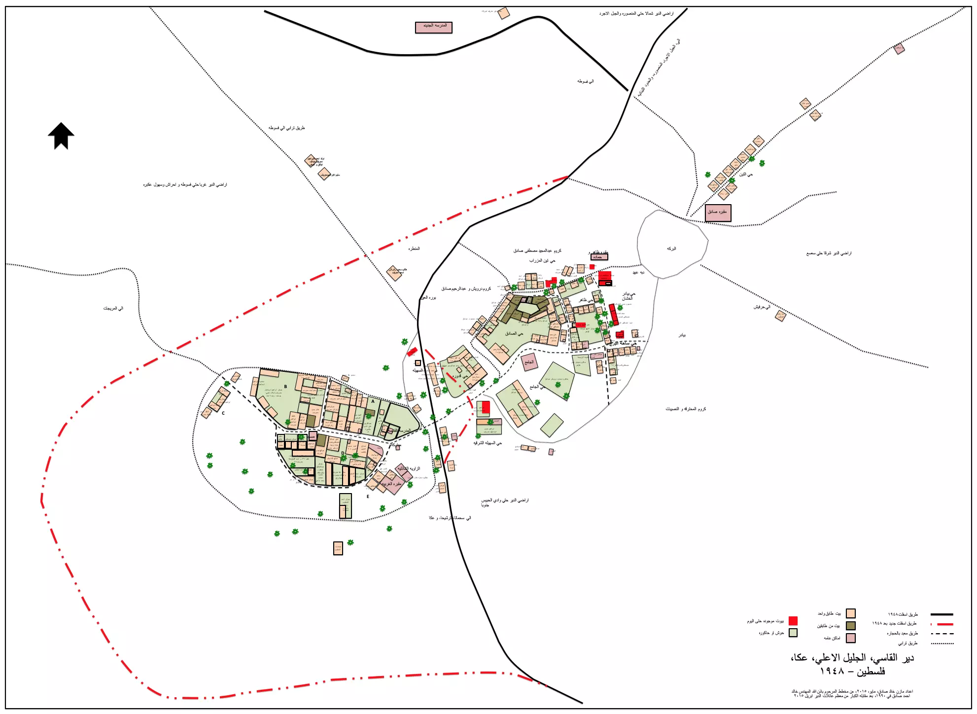 Detail from the Dayr al-Qasi village map
