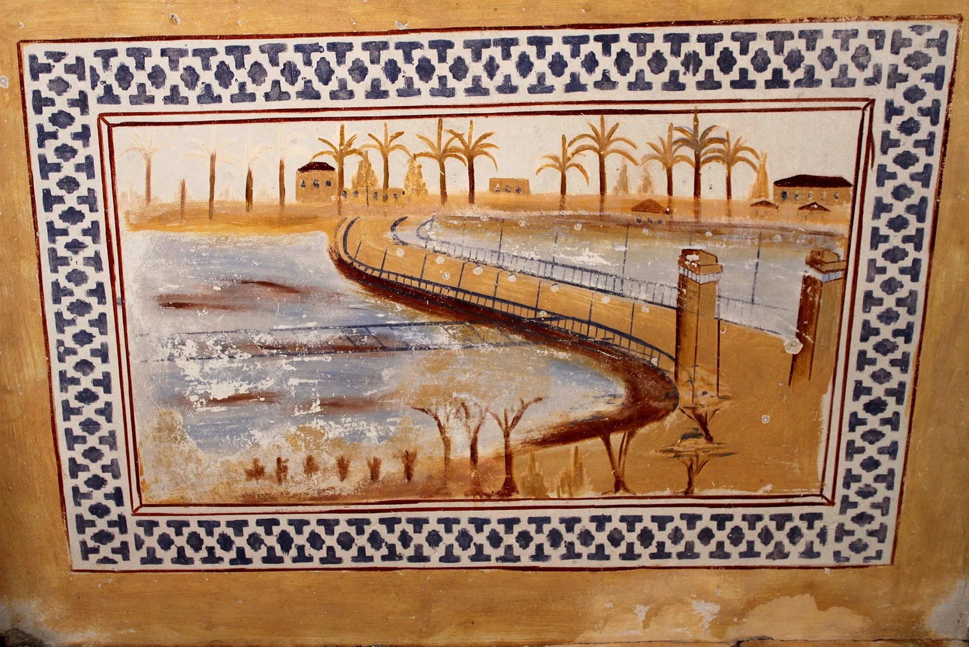 Painting preserved from a Dayr al-Qasi family home